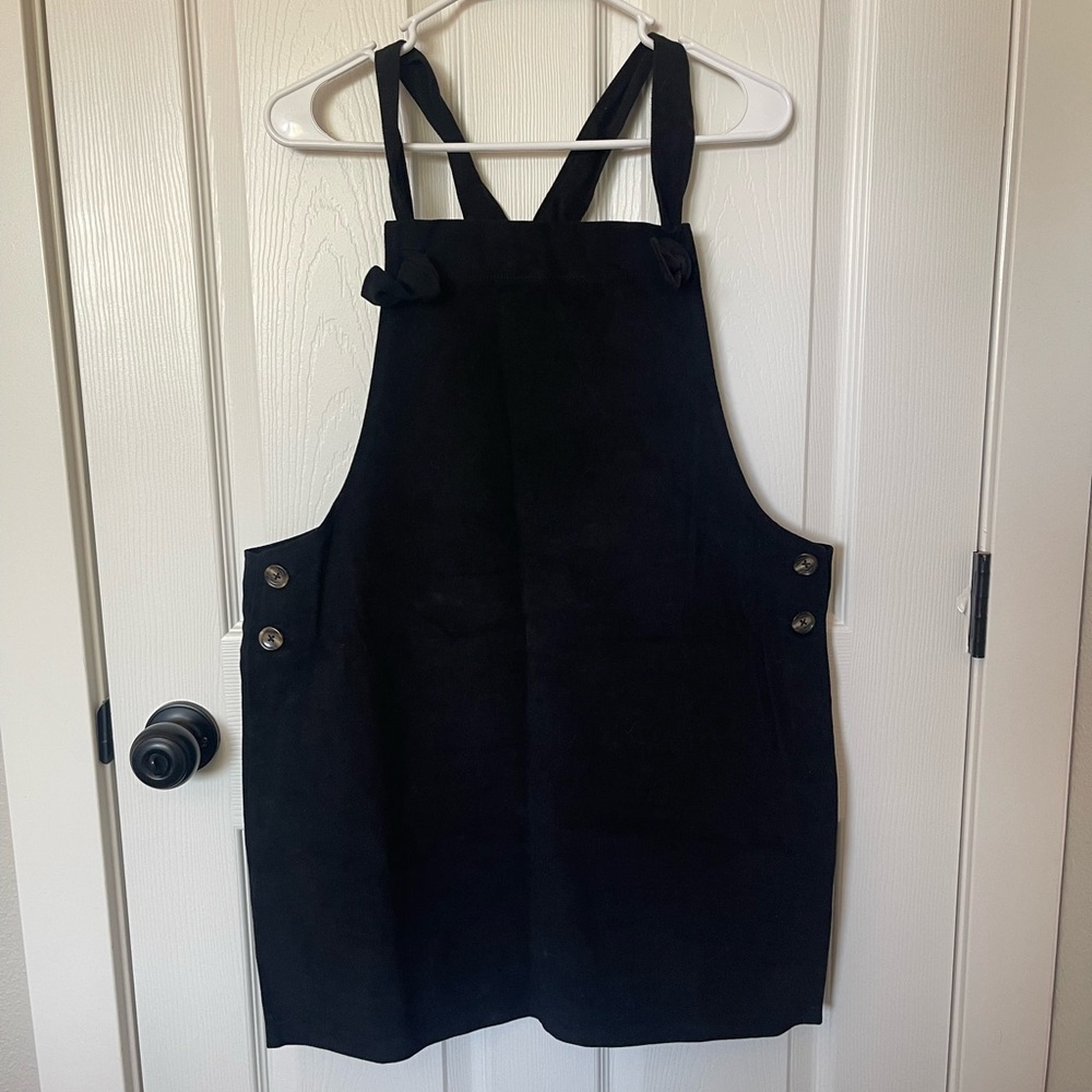 Pink Lily Black Pinafore Dress NWOT